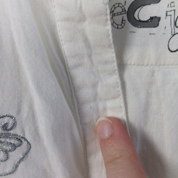 Desigual Women's White Embroidered Button Down Blouse Every Body Shirt S 138 - Picture 9 of 14